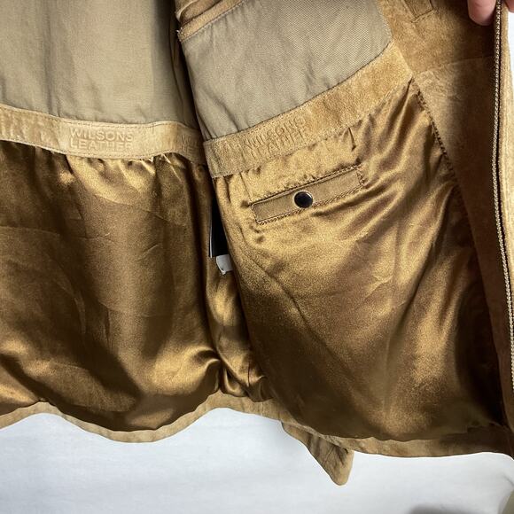 Wilsons Leather Mens Suede Jacket Full Zip with Collar XL 112488 - Picture 8 of 14